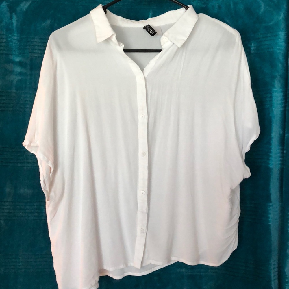 White Business Casual Blouse